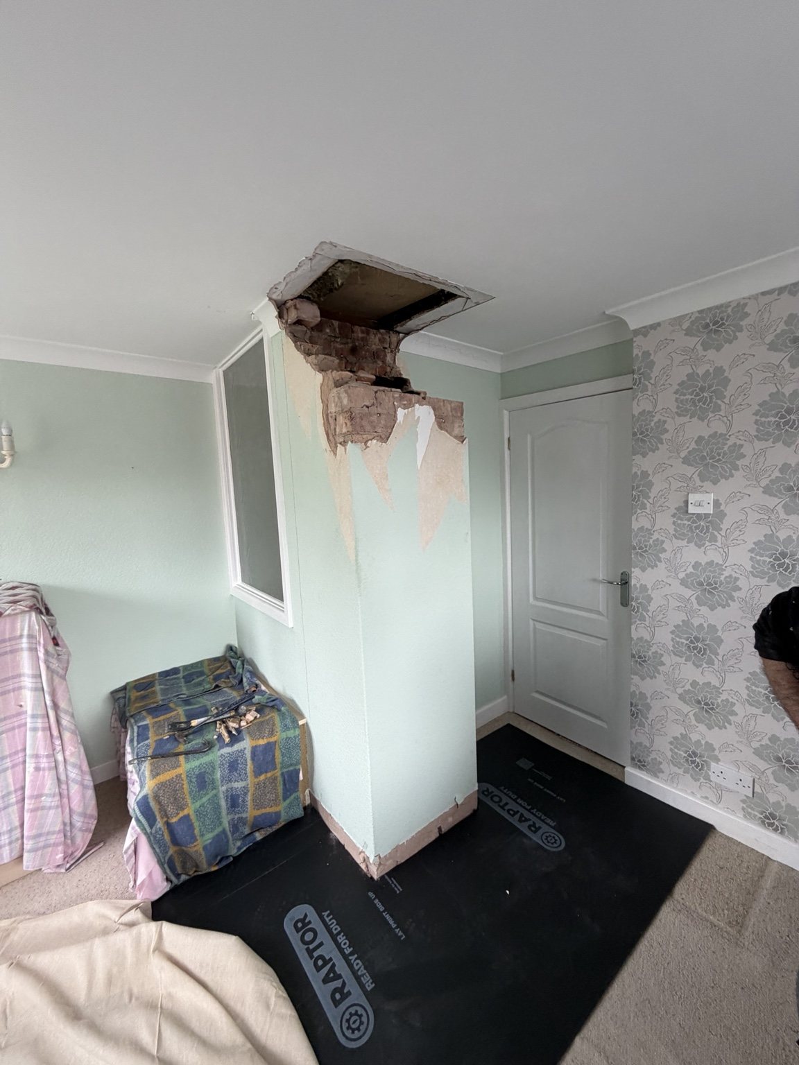 Fireplace removal before