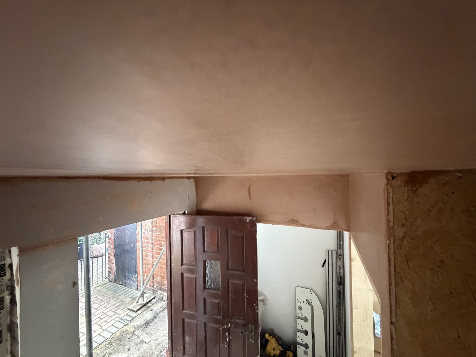 Staircase plastering